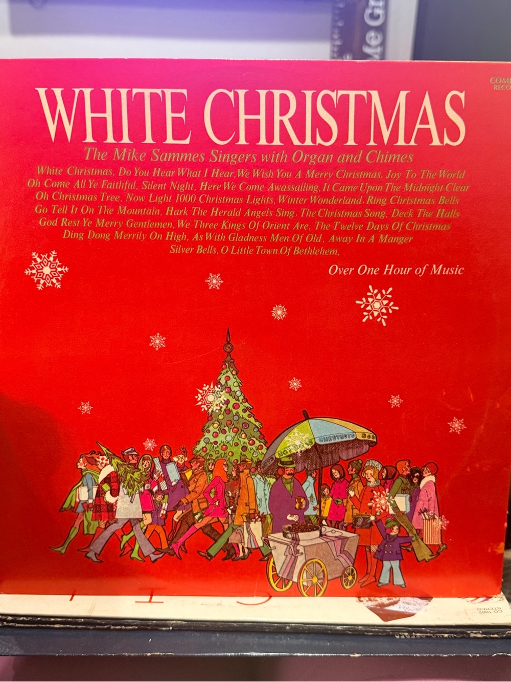 White Christmas Vinyl Album Cover - Red VG
